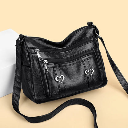 PU Leather Multi-Pockets Crossbody Bag - Premium Crossbody Bag from Trendsi - Just $27.99! Shop now at Handbags Specialist Headquarter