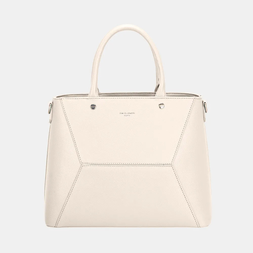 David Jones PU Leather Handbag - Premium Tote Bag from Trendsi - Just $44.99! Shop now at Handbags Specialist Headquarter