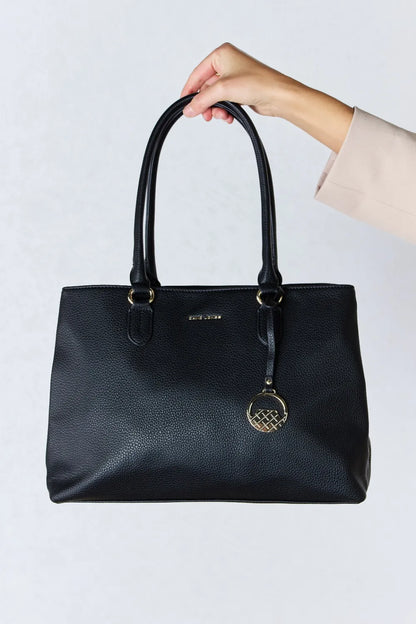 David Jones Structured Leather Handbag - Premium handbags from Trendsi - Just $54.99! Shop now at Handbags Specialist Headquarter