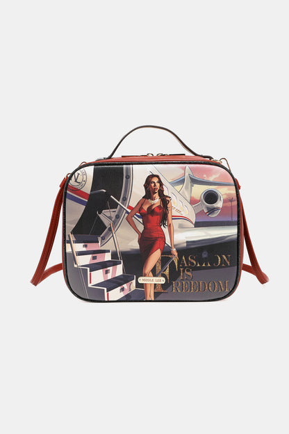 Nicole Lee USA Printed Handbag with Three Pouches - Premium Handbags from Trendsi - Just $39.99! Shop now at Handbags Specialist Headquarter