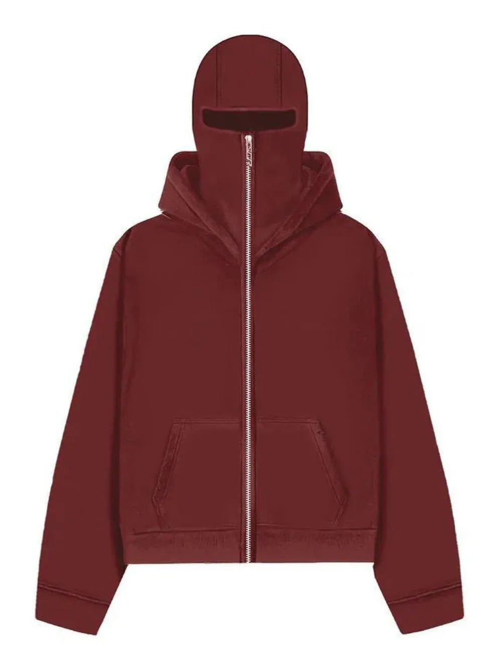 Men's Zip Up Long Sleeve Hoodie with Mask - Premium Men's Sweatshirts from Trendsi - Just $37.46! Shop now at Handbags Specialist Headquarter