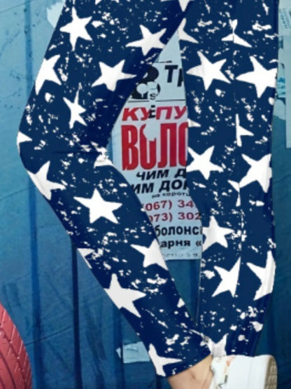 Printed High Waist Skinny Leggings - Premium Leggings from Trendsi - Just $36.72! Shop now at Handbags Specialist Headquarter