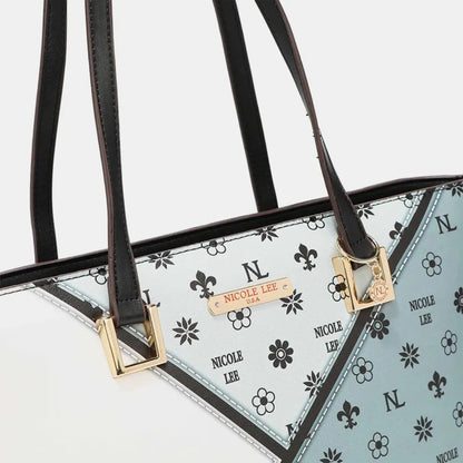 Nicole Lee USA 3-Piece Color Block Handbag Set - Premium handbags from Trendsi - Just $50.99! Shop now at Handbags Specialist Headquarter