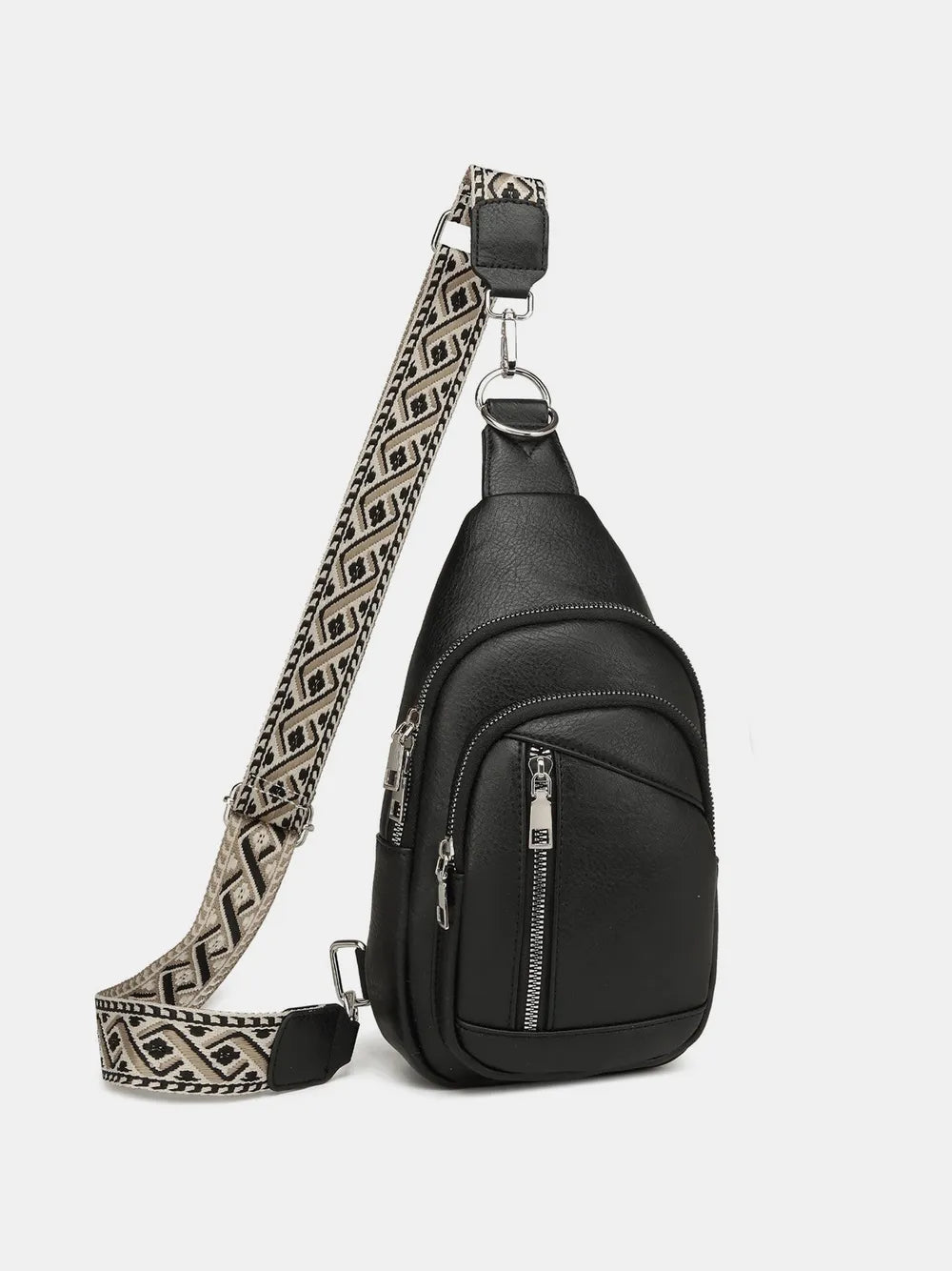 PU Leather Crossbody Bag with Two Detachable Strap - Premium Crossbody Bag from Trendsi - Just $38.99! Shop now at Handbags Specialist Headquarter