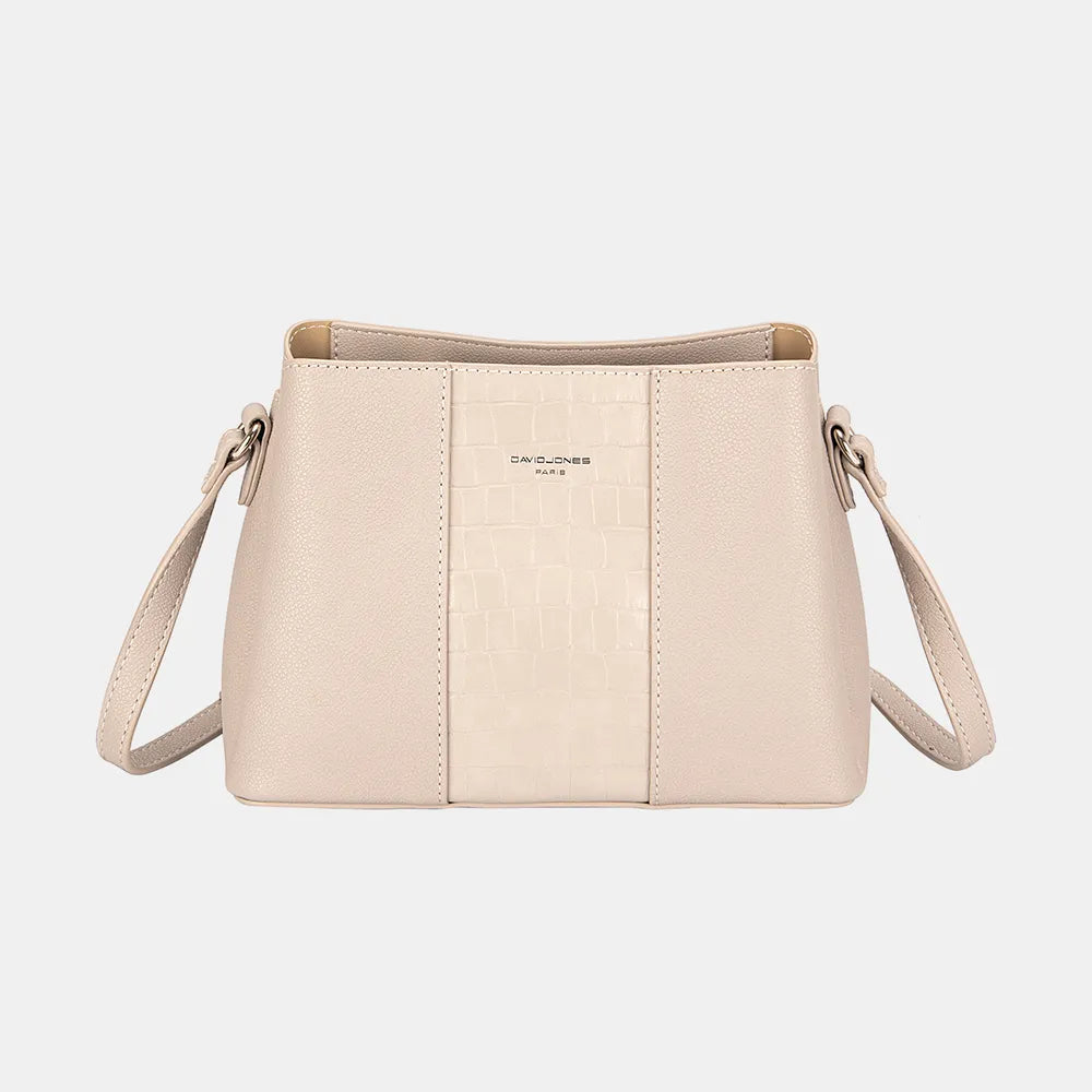 David Jones PU Leather Crossbody Bag - Premium Crossbody Bag from Trendsi - Just $39.99! Shop now at Handbags Specialist Headquarter