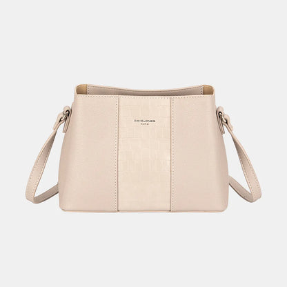 David Jones PU Leather Crossbody Bag - Premium Crossbody Bag from Trendsi - Just $39.99! Shop now at Handbags Specialist Headquarter