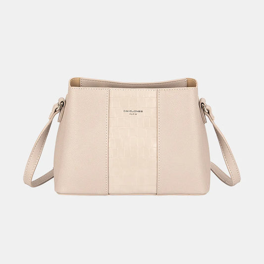 David Jones PU Leather Crossbody Bag - Premium Crossbody Bag from Trendsi - Just $39.99! Shop now at Handbags Specialist Headquarter