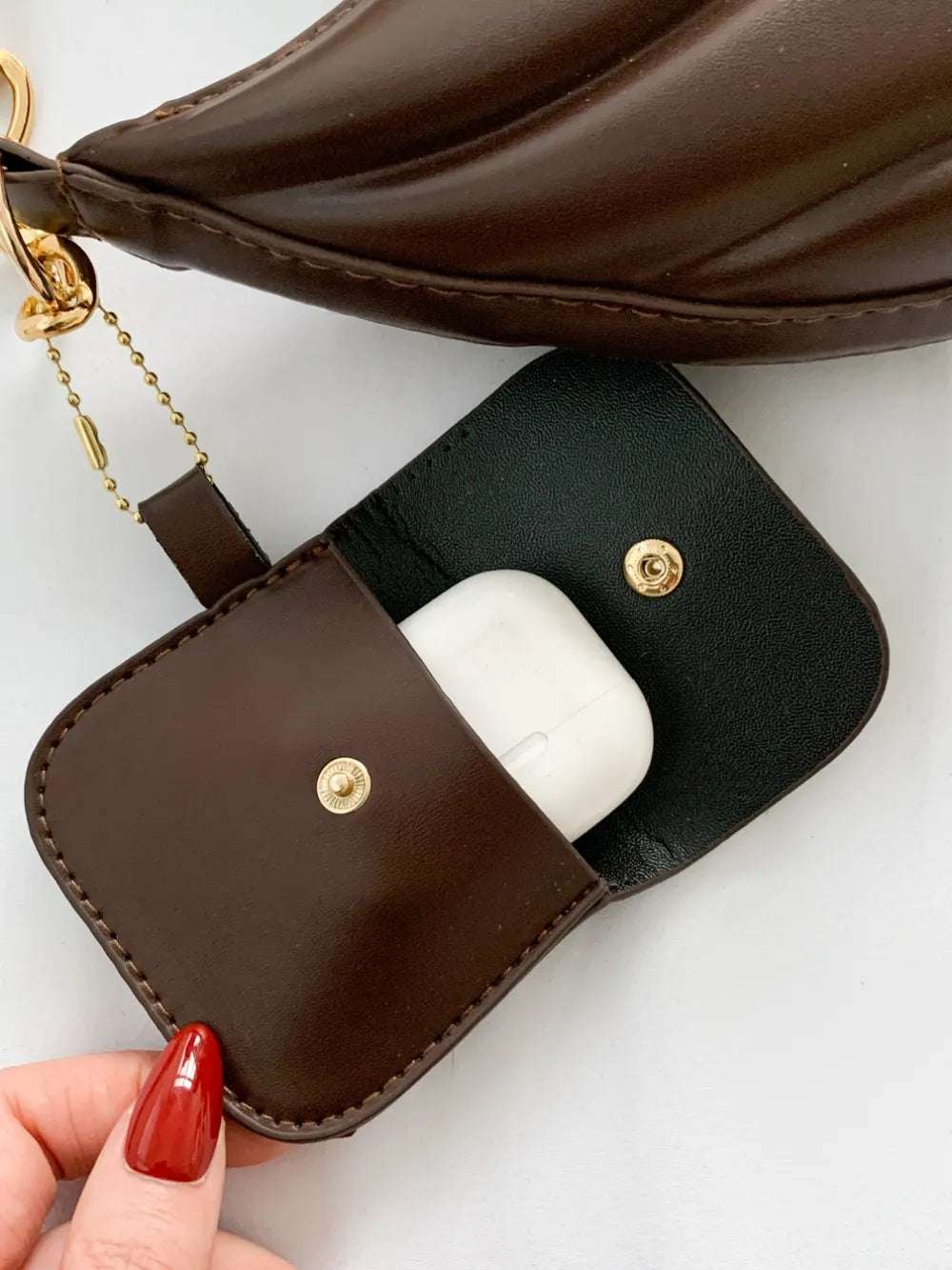 PU Leather Shoulder Bag with EarPods Bag - Premium Crossbody Bag from Trendsi - Just $18.99! Shop now at Handbags Specialist Headquarter
