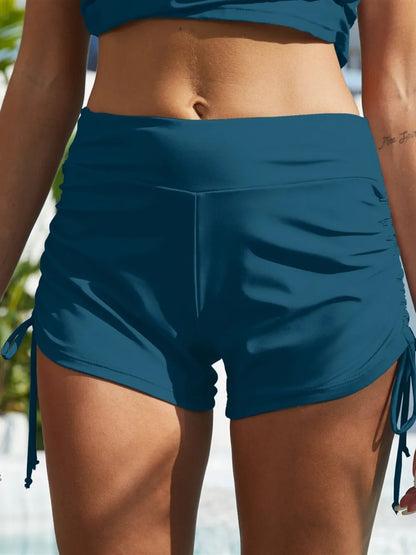 FAM-FAM Drawstring Mid-Rise Waist Swim Shorts - Premium  from Trendsi - Just $25.99! Shop now at Handbags Specialist Headquarter