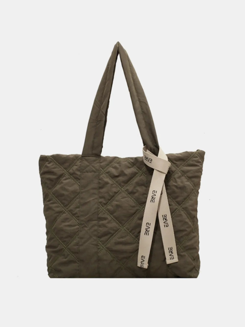 Quilted Nylon Large Tote Bag - Premium Tote Bag from Trendsi - Just $39.99! Shop now at Handbags Specialist Headquarter