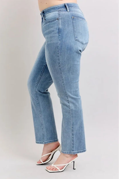 Judy Blue Plus Size High Waist Dad Jeans - Premium Women / Jeans & Denim from Trendsi - Just $69.99! Shop now at Handbags Specialist Headquarter