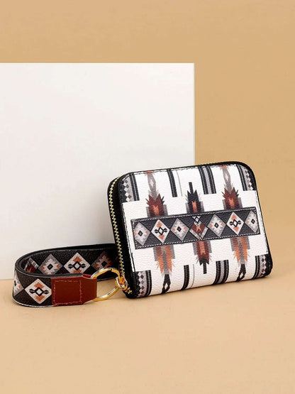 Geometric PU Leather Wallet - Premium Wallet from Trendsi - Just $22.99! Shop now at Handbags Specialist Headquarter