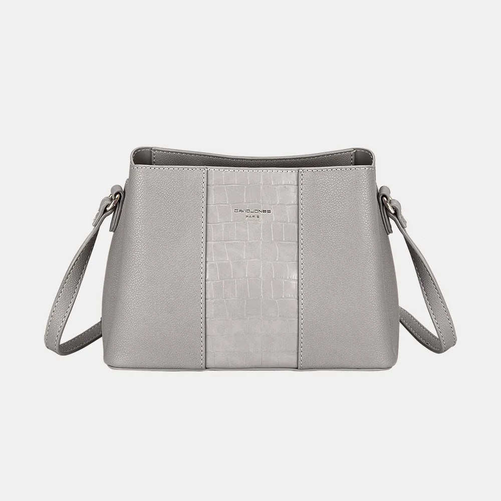 David Jones PU Leather Crossbody Bag - Premium Crossbody Bag from Trendsi - Just $39.99! Shop now at Handbags Specialist Headquarter
