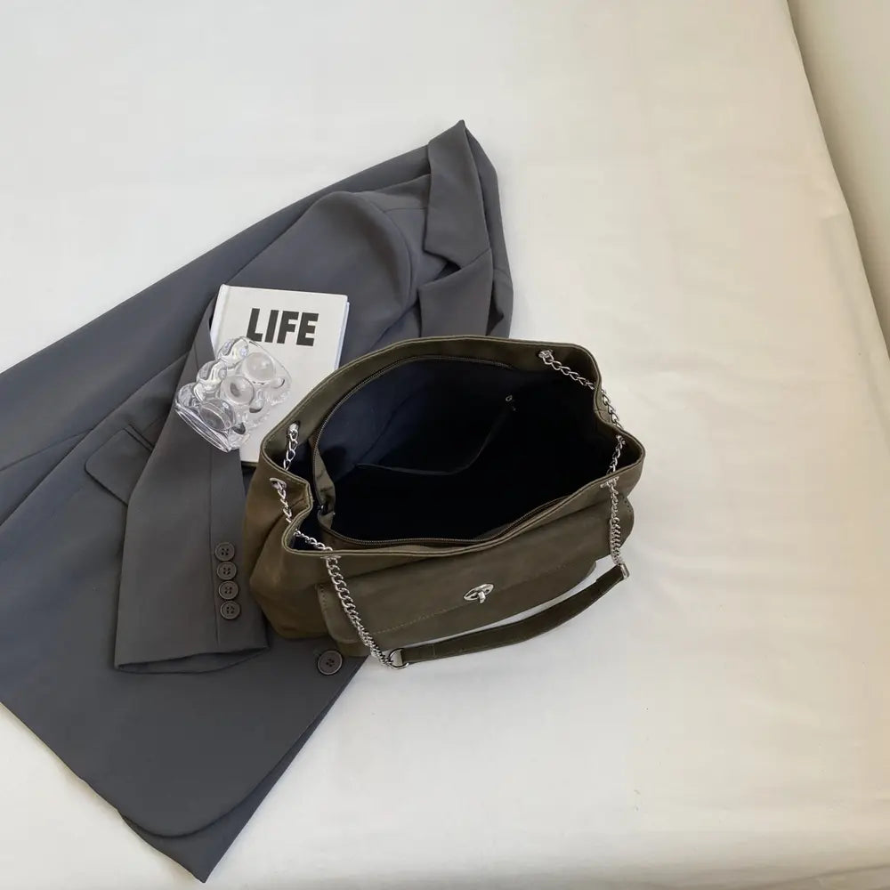 PU Leather Shoulder Bag - Premium handbags from Trendsi - Just $38.99! Shop now at Handbags Specialist Headquarter