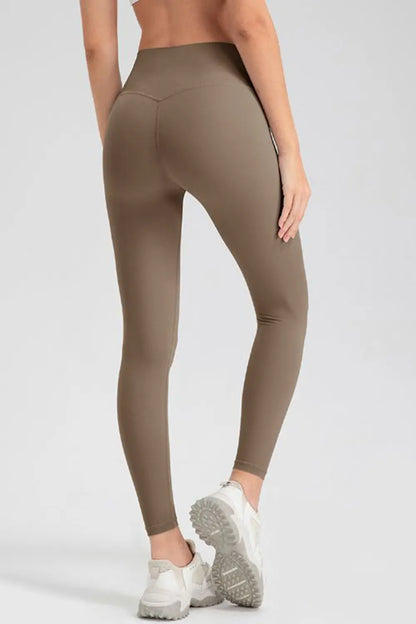 Wide Waistband Sport Leggings - Premium Leggings from Trendsi - Just $50.91! Shop now at Handbags Specialist Headquarter