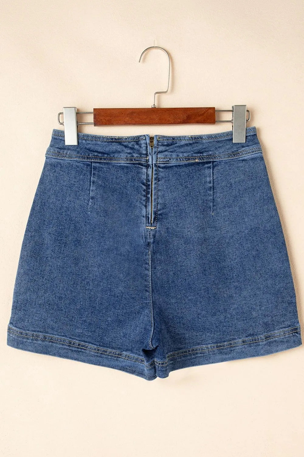 Asymmetrical Denim Skort with Pockets - Premium Women / Jeans & Denim from Trendsi - Just $35.46! Shop now at Handbags Specialist Headquarter