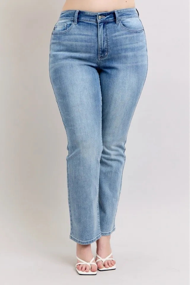 Judy Blue Plus Size High Waist Dad Jeans - Premium Women / Jeans & Denim from Trendsi - Just $69.99! Shop now at Handbags Specialist Headquarter