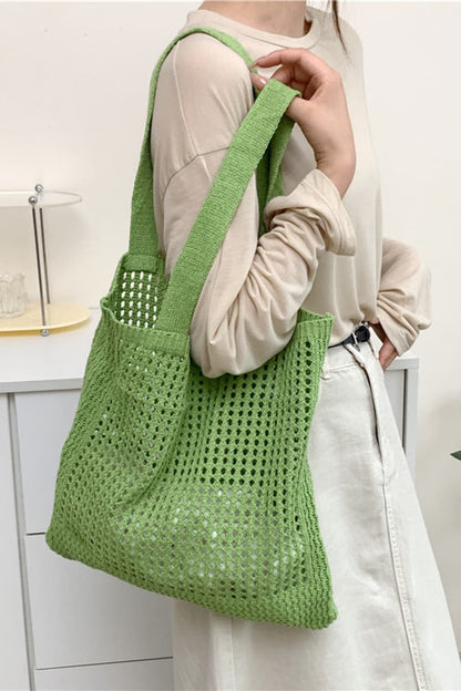 Openwork Tote Bag - Premium Tote Bag from Trendsi - Just $25.99! Shop now at Handbags Specialist Headquarter