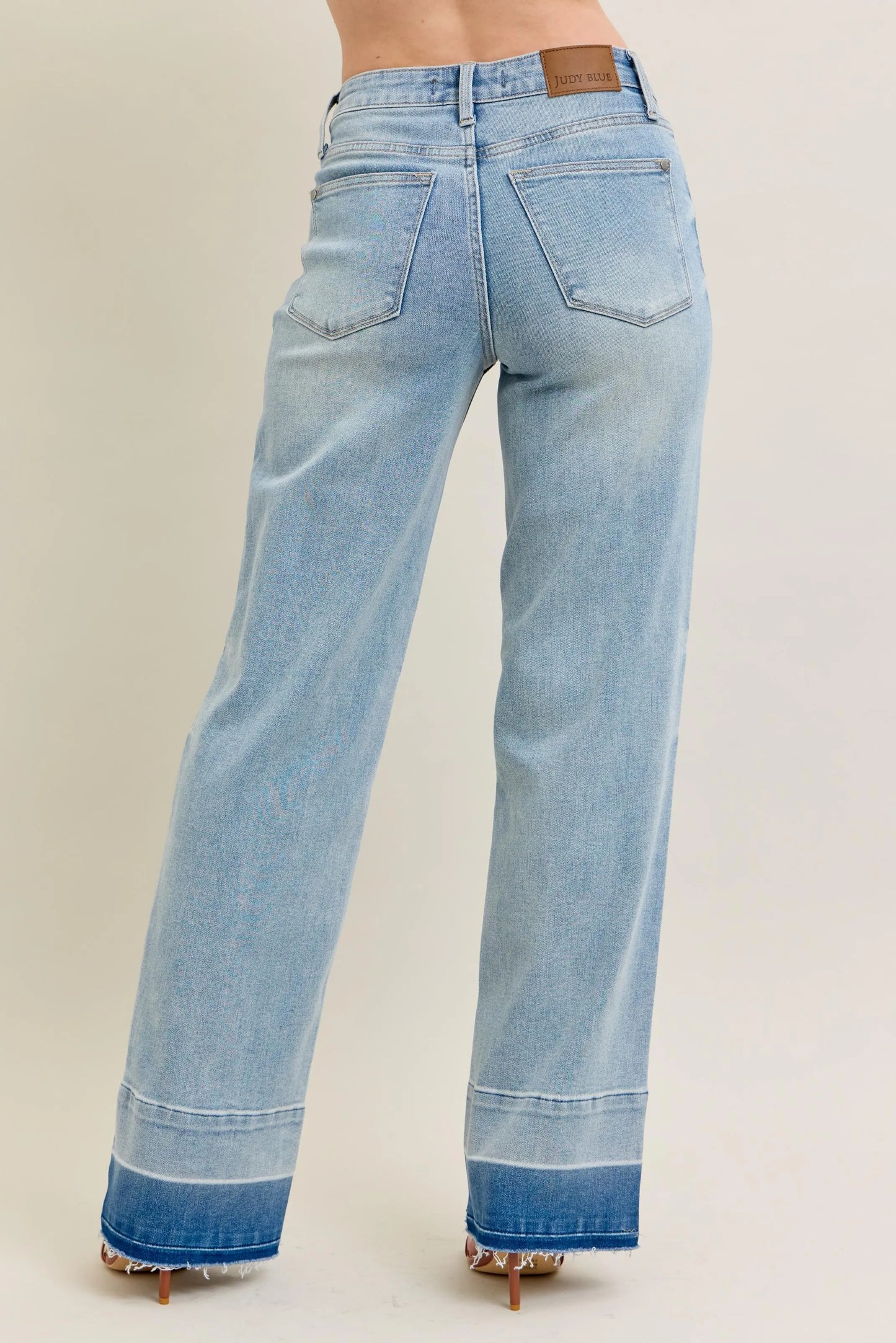 Judy Blue Full Size Mr Release Hem Wide Leg Jeans Plus Size - Premium Women / Jeans & Denim from Trendsi - Just $67.99! Shop now at Handbags Specialist Headquarter