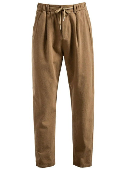 Men's Drawstring Straight Pants.