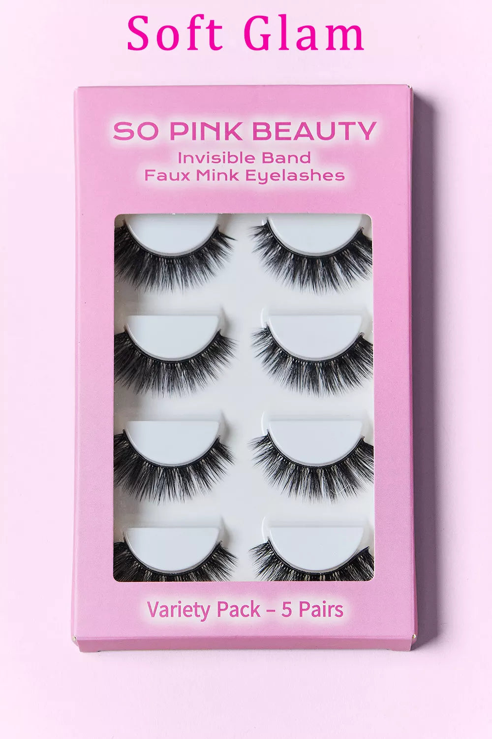 SO PINK BEAUTY Mink Eyelashes 5 Pairs - Premium Sleepwear from Trendsi - Just $24.99! Shop now at Handbags Specialist Headquarter