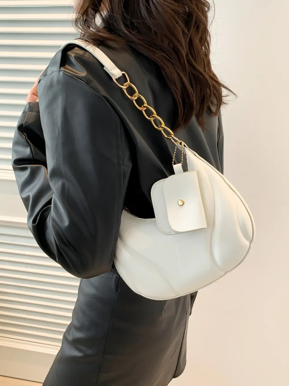 PU Leather Shoulder Bag with EarPods Bag - Premium Crossbody Bag from Trendsi - Just $18.99! Shop now at Handbags Specialist Headquarter