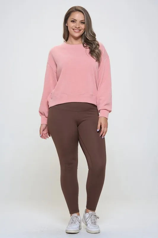 Yelete Full Size Fleece Lined High Waisted Leggings - Premium Leggings from Trendsi - Just $60.54! Shop now at Handbags Specialist Headquarter