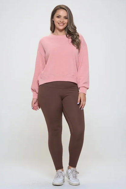 Yelete Full Size Fleece Lined High Waisted Leggings - Premium Leggings from Trendsi - Just $60.54! Shop now at Handbags Specialist Headquarter