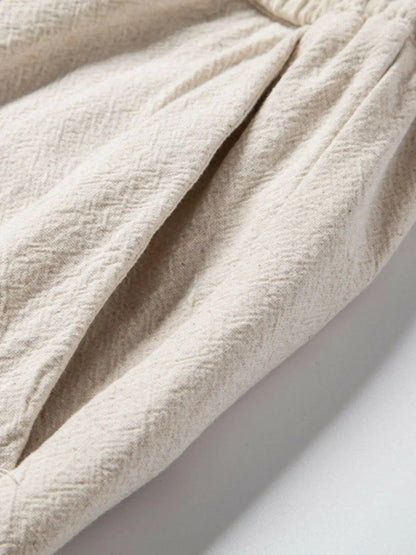 Men's Drawstring Straight Pants.