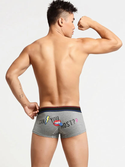 Men's Letter Graphic Contrast Panty - Premium Men's underwear from Trendsi - Just $16.60! Shop now at Handbags Specialist Headquarter