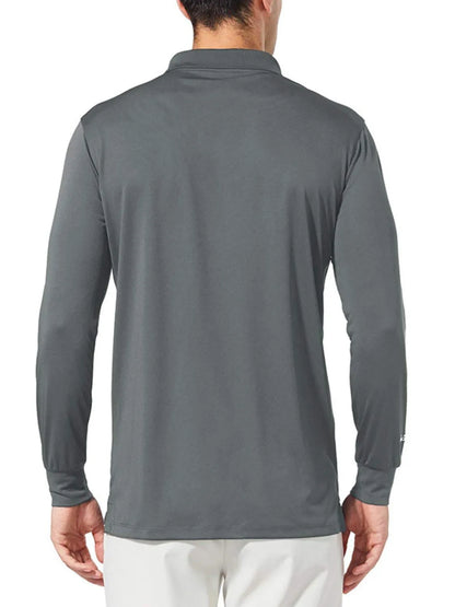 Long Sleeve Collared Neck Polo Shirt - Premium Men's Polo shirt from Trendsi - Just $34.99! Shop now at Handbags Specialist Headquarter