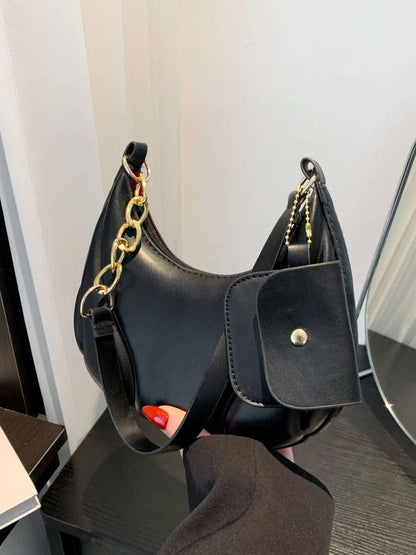 PU Leather Shoulder Bag with EarPods Bag - Premium Crossbody Bag from Trendsi - Just $18.99! Shop now at Handbags Specialist Headquarter