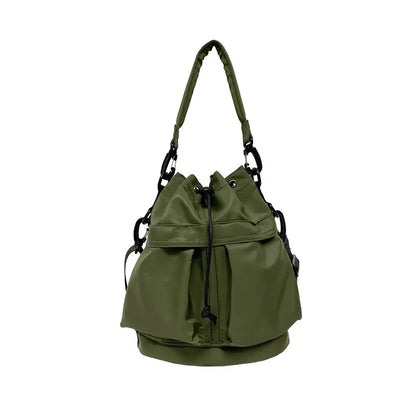 Drawstring Nylon Bucket Bag - Premium Crossbody Bag from Trendsi - Just $24.99! Shop now at Handbags Specialist Headquarter