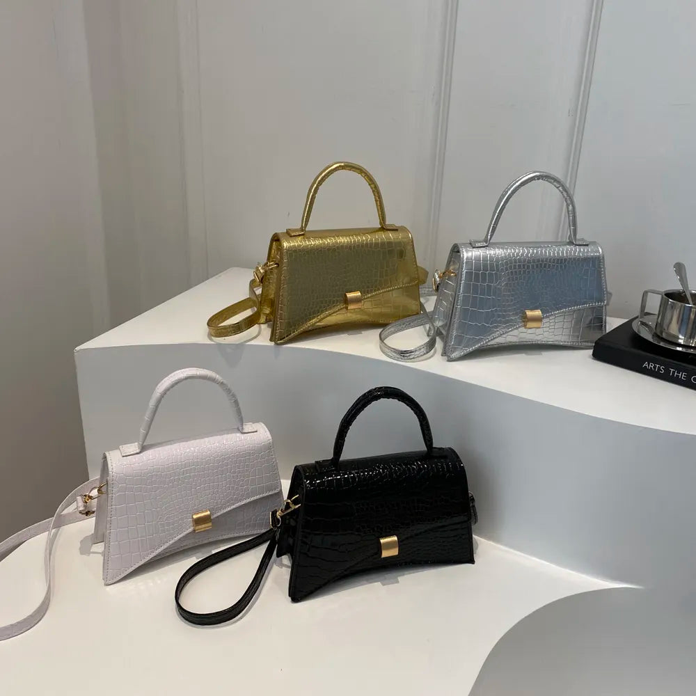 Solid Color PU Leather Handbag - Premium handbags from Trendsi - Just $21.99! Shop now at Handbags Specialist Headquarter