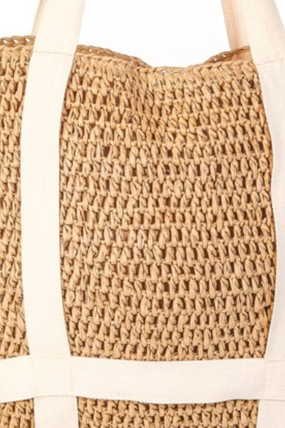 Fame Straw Braided Hat Carrier Tote Bag - Premium Tote Bag from Trendsi - Just $44.99! Shop now at Handbags Specialist Headquarter