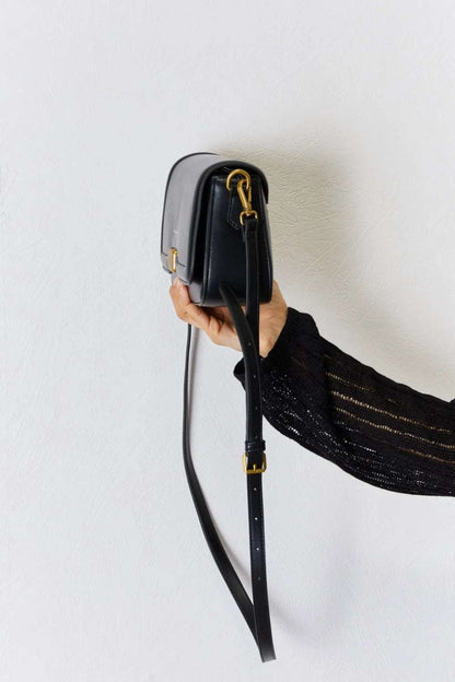 David Jones PU Leather Crossbody Bag - Premium Crossbody Bag from Trendsi - Just $40.99! Shop now at Handbags Specialist Headquarter
