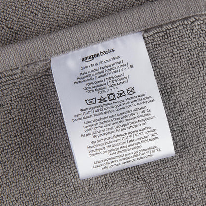 Soft Silver Banded Bath Rug Mat - Handbags Specialist Headquarter