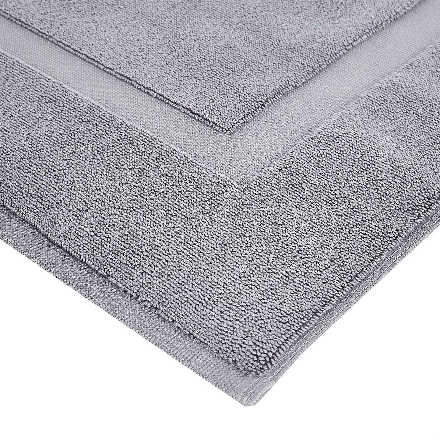 Soft Silver Banded Bath Rug Mat - Handbags Specialist Headquarter