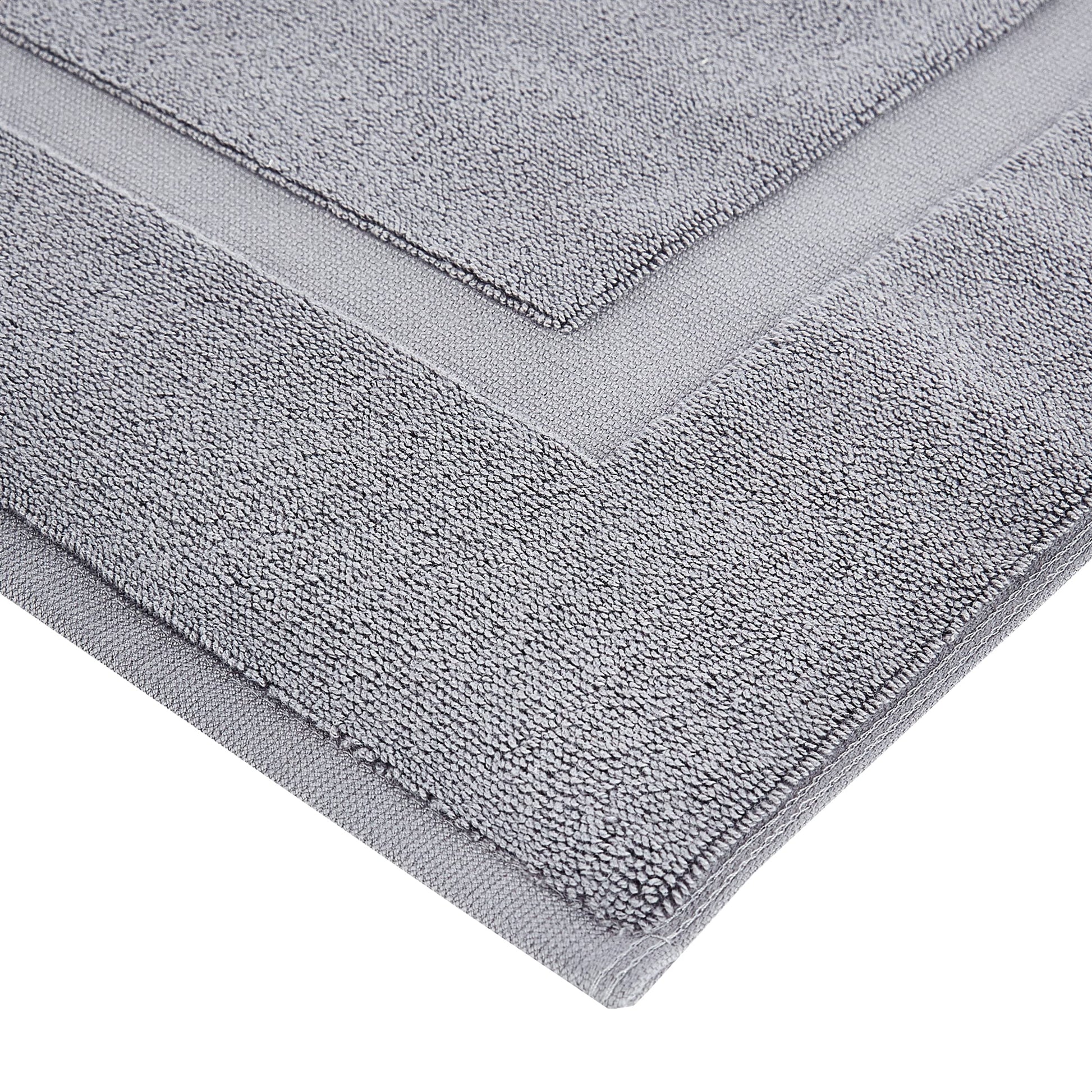 Soft Silver Banded Bath Rug Mat - Handbags Specialist Headquarter