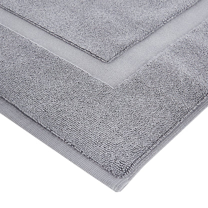Soft Silver Banded Bath Rug Mat - Handbags Specialist Headquarter