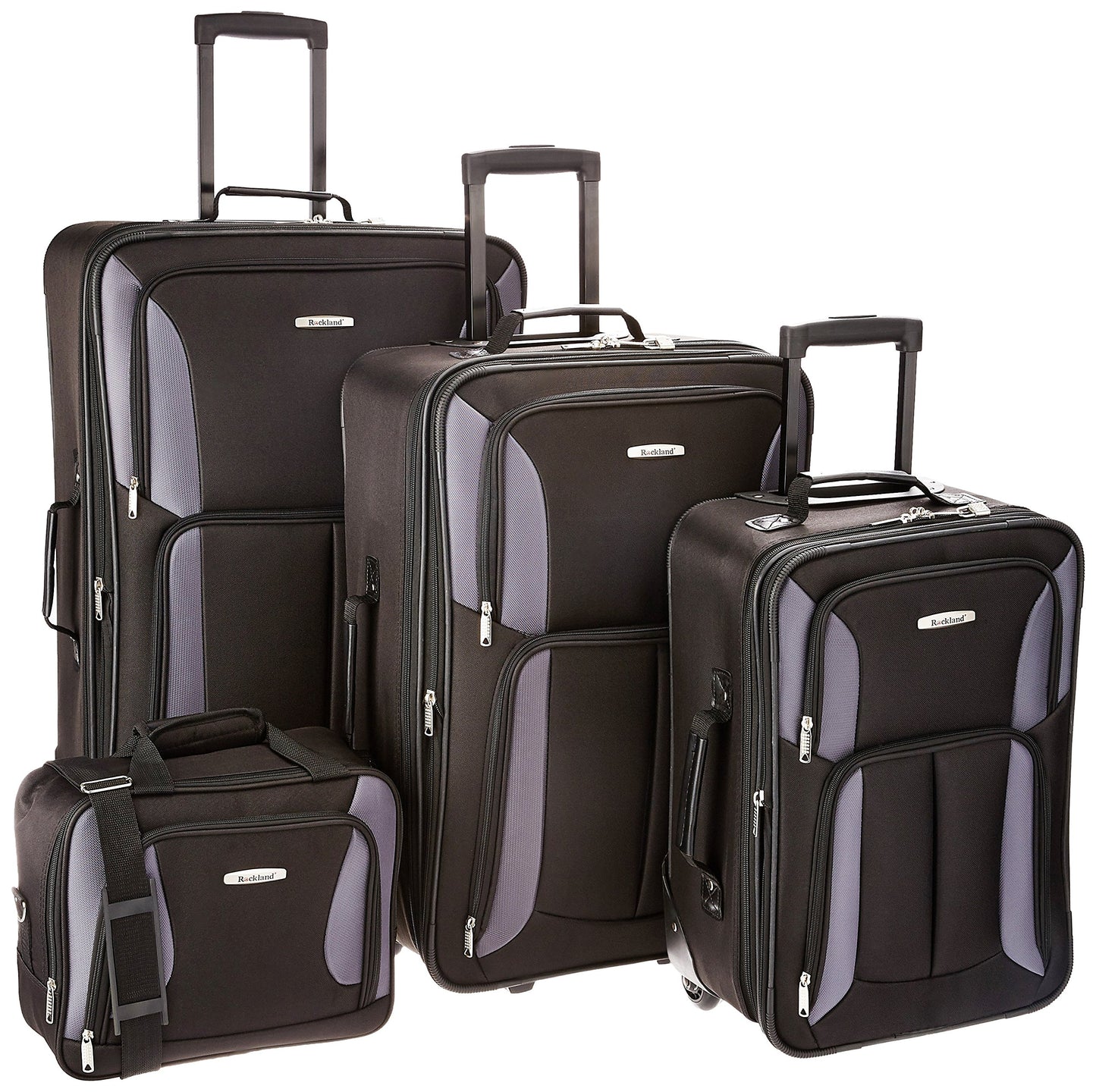 Charcoal Rockland Journey Expandable Luggage Set