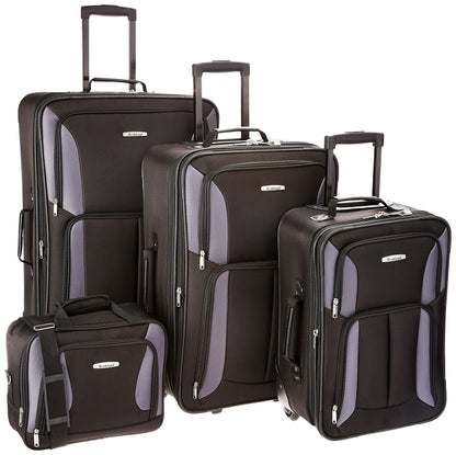 Charcoal Rockland Journey Expandable Luggage Set