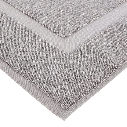 Soft Silver Banded Bath Rug Mat - Handbags Specialist Headquarter