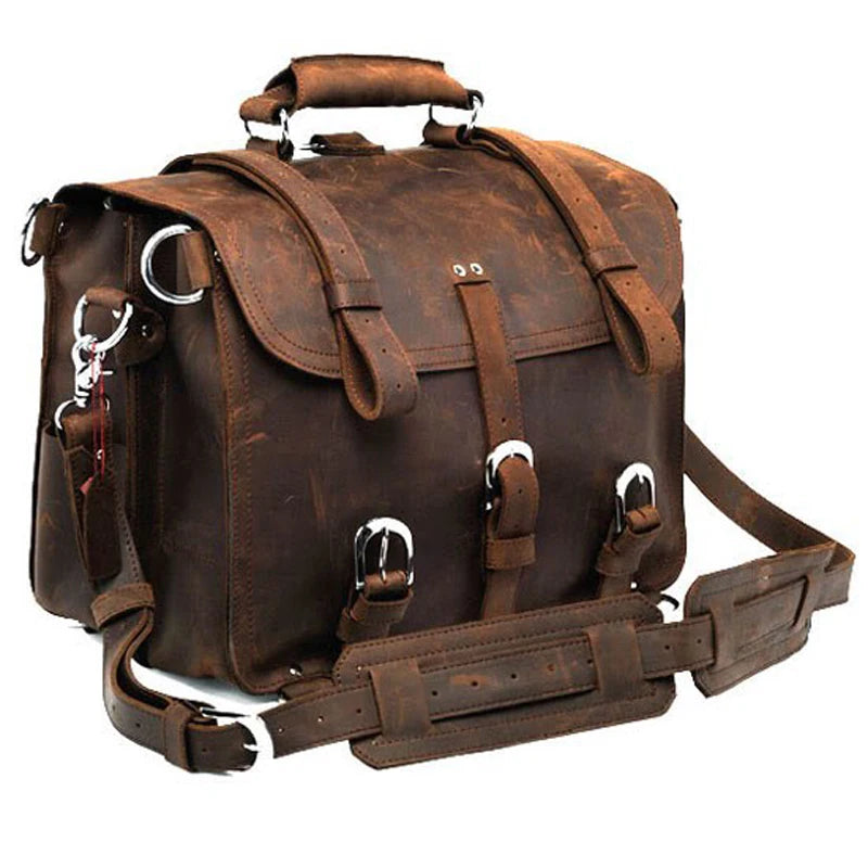 Vintage Crazy horse Genuine Leather Men Travel Bags Luggage Travel Bag Leather Men Duffle Bag Large Men Weekend Bag Overnight - Premium  from eprolo - Just $240.55! Shop now at Handbags Specialist Headquarter