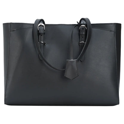 High Quality Fashion Design Unisex Black Napa Full Grain Leather Shoulder Bag Genuine Leather Tote Bag for Women Handbags - Premium Tote Bag from Handbags Specialist Headquarter - Just $106.99! Shop now at Handbags Specialist Headquarter