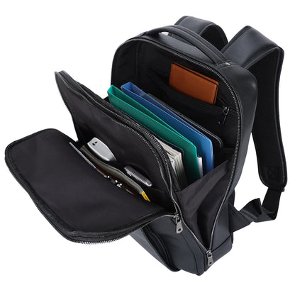 New Design Fashion Business Style Cowhide Computer Backpack Leather Stylish Laptop Bag High Quantity Leather Back Pack - Premium Backpack Bags from Handbags Specialist Headquarter - Just $165.99! Shop now at Handbags Specialist Headquarter