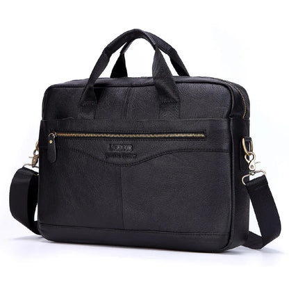 Men Genuine Leather Handbags Casual Leather Laptop Bags Male Business Travel Messenger Bags Men's Crossbody Shoulder Bag - Premium  from LACHIOUR Store - Just $169.99! Shop now at Handbags Specialist Headquarter