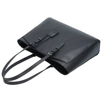 High Quality Fashion Design Unisex Black Napa Full Grain Leather Shoulder Bag Genuine Leather Tote Bag for Women Handbags - Premium Tote Bag from Handbags Specialist Headquarter - Just $106.99! Shop now at Handbags Specialist Headquarter