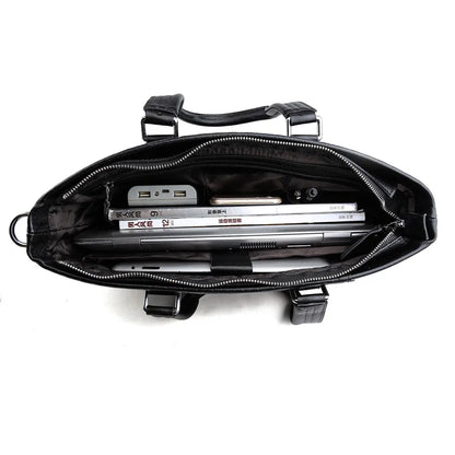 Leather Handbag Business Office Briefcase Genuine Leather Laptop Bag for Men - Premium Handbags from Handbags Specialist Headquarter - Just $102.99! Shop now at Handbags Specialist Headquarter