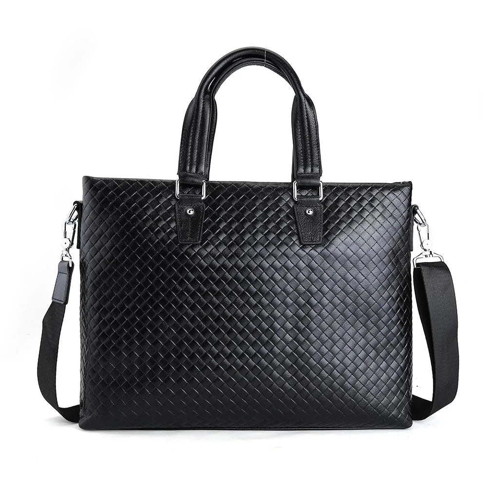 Leather Handbag Business Office Briefcase Genuine Leather Laptop Bag for Men - Premium Handbags from Handbags Specialist Headquarter - Just $102.99! Shop now at Handbags Specialist Headquarter